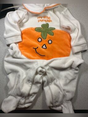 Partisan Baby My Little Pumpkin Halloween Footed Sleeper 3-6M Vintage